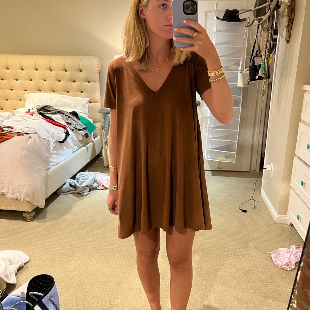 Cherish USA suede brown mini dress